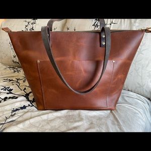 Portland Leather Goods Large Zipper Tote